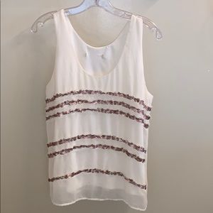 Ivory sequins top  Xs